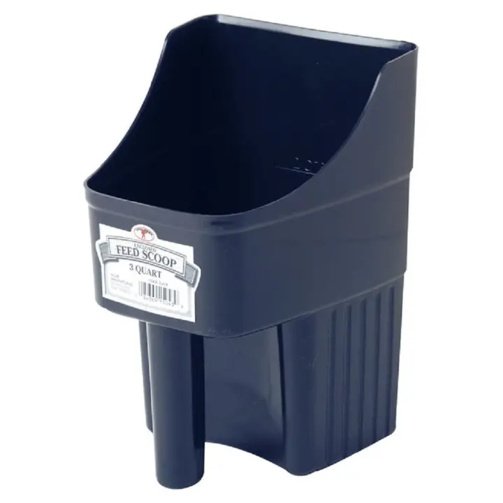 Little Giant 3-Quart Enclosed Feed Scoop — Heavy-Duty Plastic Scoop